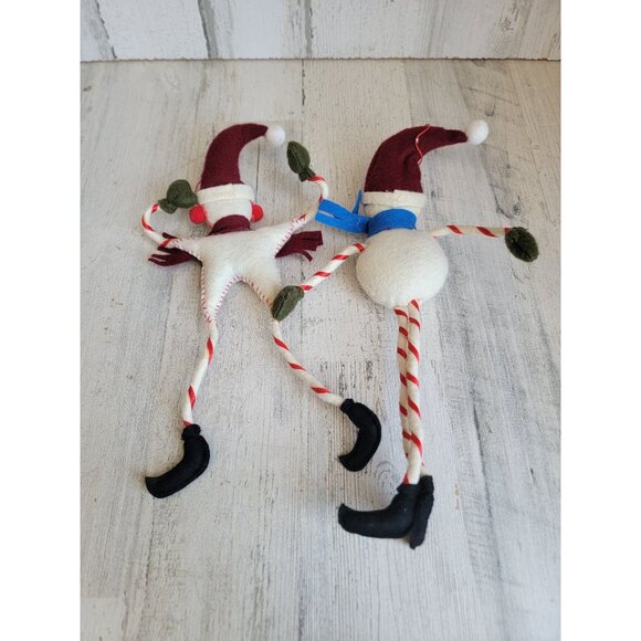 Unique long bending snowman ornament Xmas set - Picture 5 of 5